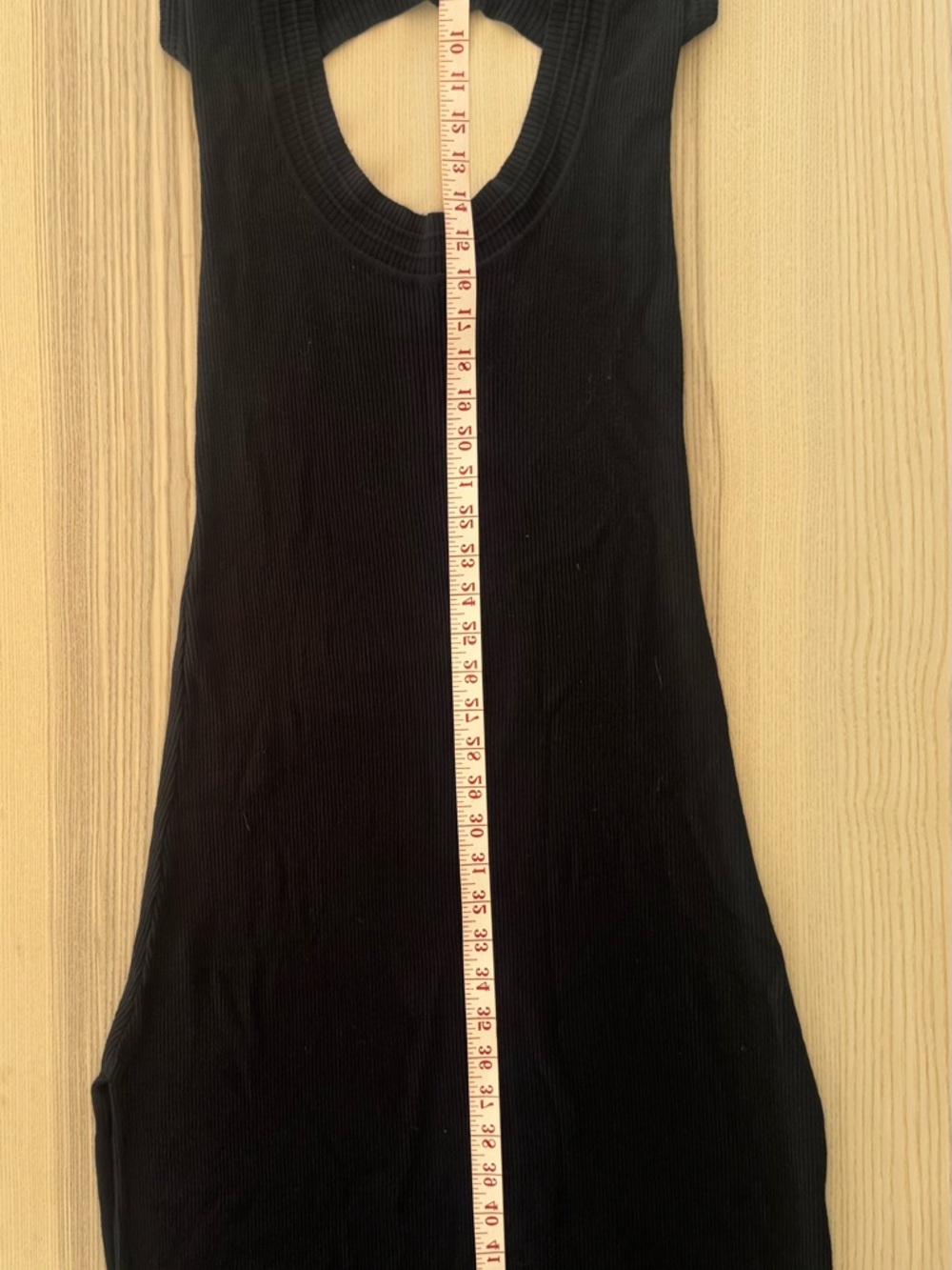 Free People Black Ribbed Maxi Tank Dress with Scoop Neck